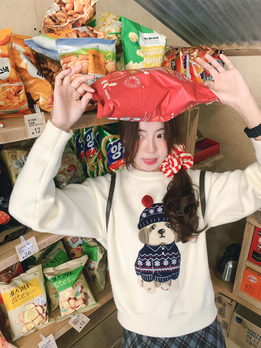 <曾小咸推荐>现货秒杀 ！微信超特价！韩系刺绣小狗毛衣 日常209.99 立减100 秒杀109.99！！ 商品图10