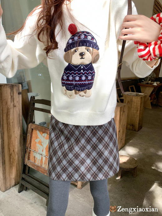 <曾小咸推荐>现货秒杀 ！微信超特价！韩系刺绣小狗毛衣 日常209.99 立减100 秒杀109.99！！ 商品图11