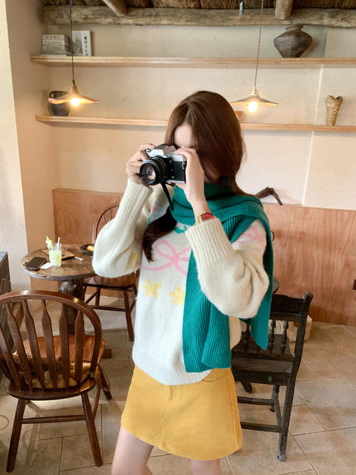 <曾小咸推荐>现货秒杀 ！微信超特价！多巴胺提花毛衣 日常229.99 立减100 秒杀129.99！！ 商品图10