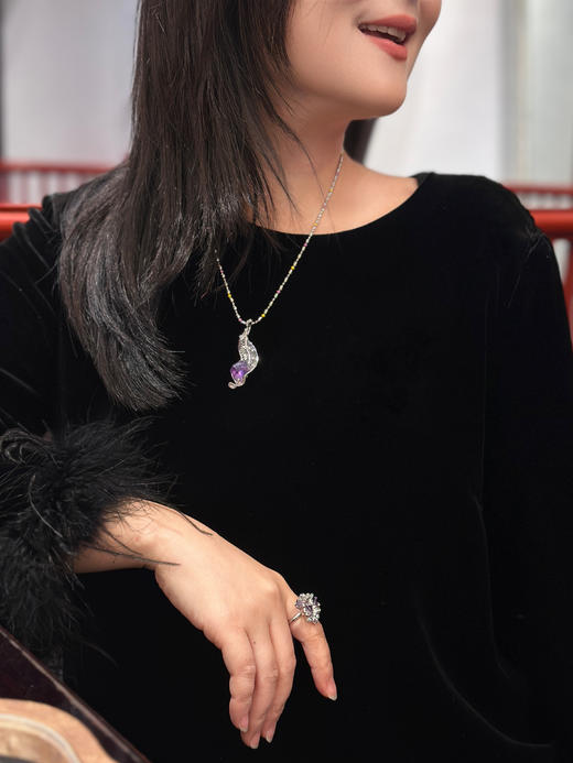 限量！！九紫离火艺术珠宝能量水晶系列----天然紫水晶、黄水晶、托帕臻品，奢级黄金镶嵌级珠宝VS黄金精镶、胸针吊坠两用、耳钉耳环、戒指应有尽有！925银镶，随身聚满能&量，吉耀相伴 商品图1