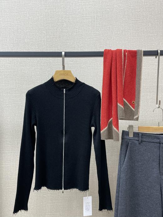 拉链毛边拉链开衫 商品图7