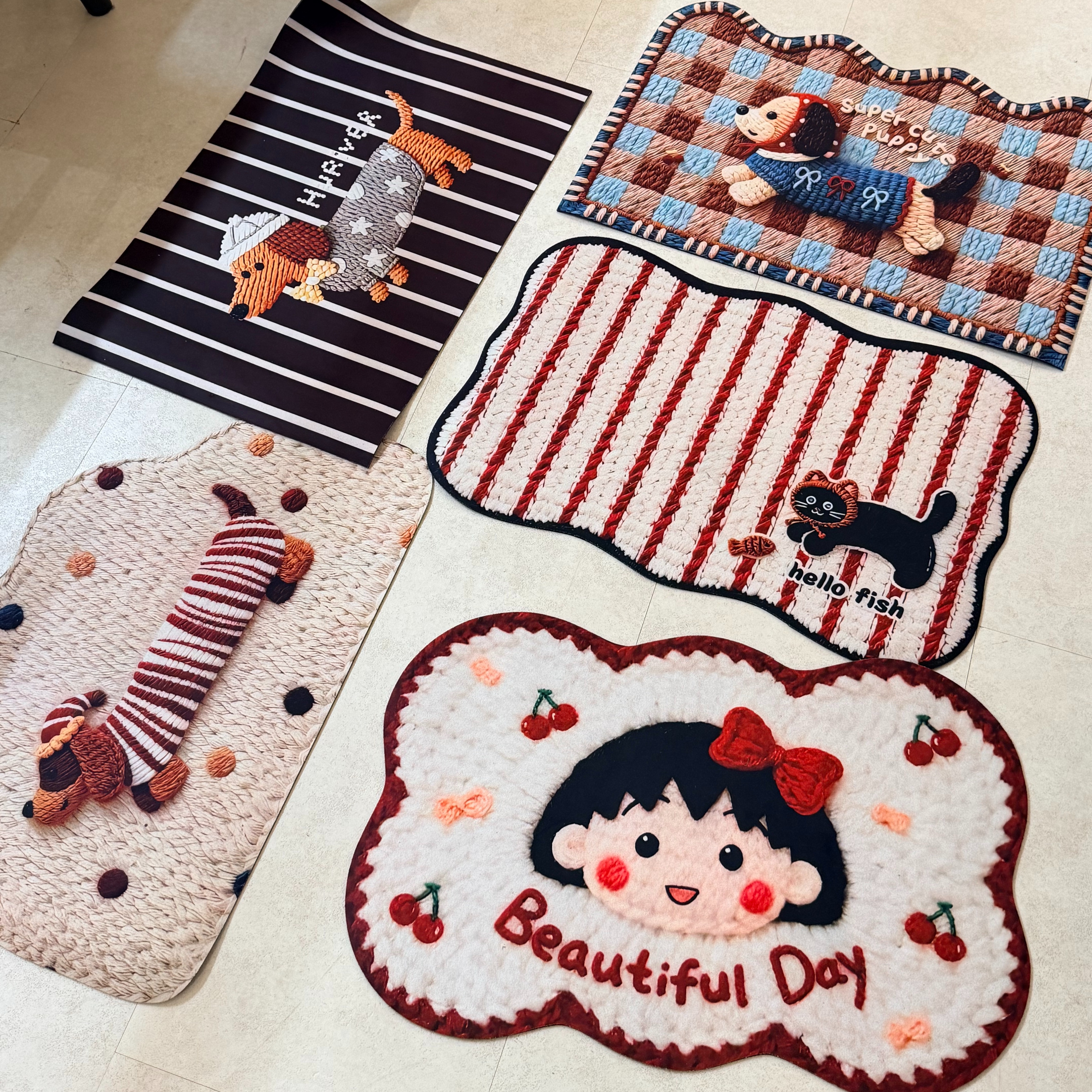 💰9.9超值秒杀〰️可爱风卡通小狗浴室防滑吸水脚垫硅藻泥厨房淋浴间门口耐脏易打理蹭脚垫🛀