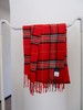 云仓【纯原RL 】 张婧仪同款围巾.中国红含羊毛的格子围巾 商品缩略图1