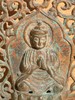 青铜镂空唐草纹背光如来佛坐像，顺丰包邮 商品缩略图5