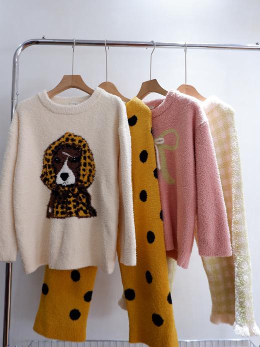 直发 奶乎乎的半边绒，韩国订单 加厚保暖套头睡衣套装 商品图0