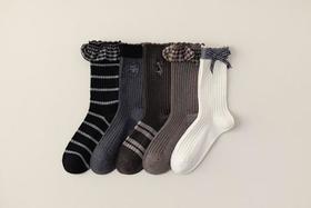 直发【发五双】木色工厂，女款倍暖羊绒中筒袜 韩式袜子