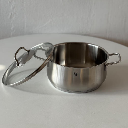 德国WMF无涂层不锈钢平底锅煎锅三件套 商品图1