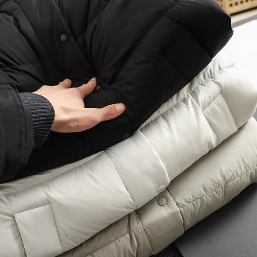 D121815九格长款连帽羽绒服轻盈保暖不厚重外套男女同款 商品图5