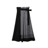【6折秒杀】鹿向南 黑色半身裙女秋2025秋冬新款拼接设计感百褶长裙中长款裙LXN13902 商品缩略图4