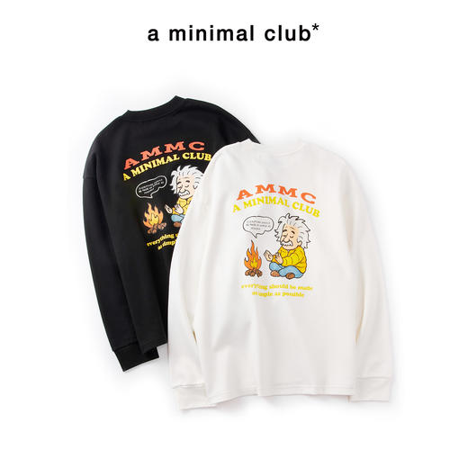 a minimal club印花磨毛长袖T恤【远红外发热】抑菌防螨AM5BTL08-10 商品图1