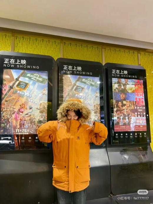 D121802加厚户外工装派克羽绒服中长款情侣款大毛领羽绒服 商品图6