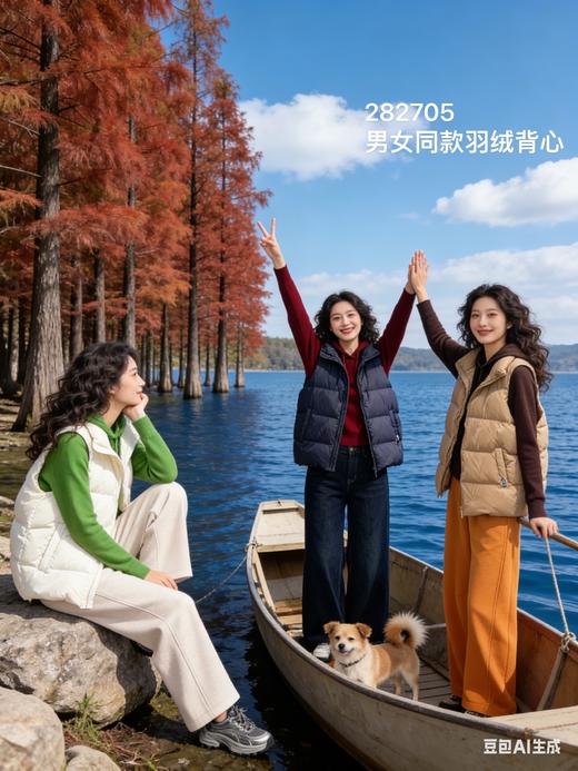 282705情侣款羽绒服羽绒背心，百搭单品，黑 白 卡其 ，新国标90绒子鸭绒，M  L   XL，男女同款，100斤以下选M,130斤以下选L,130斤以上选XL，宽松随意版 商品图11