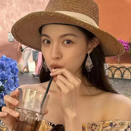 波西米亚复古风虎眼石流苏耳饰-纪念日百货门店同款168046424 商品图2