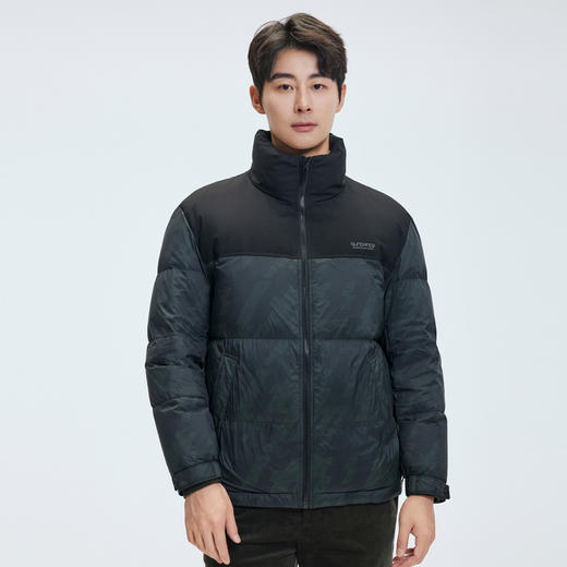 【门店同款&鸭绒】圣得西2025年冬季男款羽绒服印花拼接时尚外套 商品图1