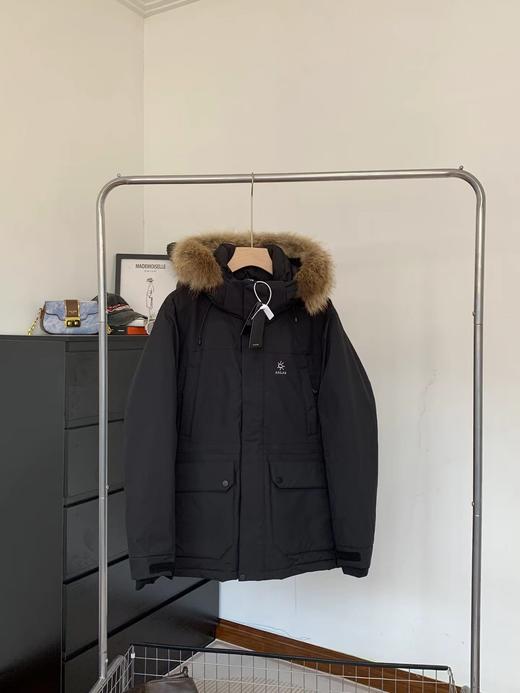 D121802加厚户外工装派克羽绒服中长款情侣款大毛领羽绒服 商品图3