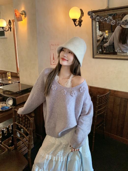 <曾小咸推荐>现货秒杀 ！微信超特价！花朵针织衫（含背心） 日常229.99 立减90 秒杀139.99！！ 商品图8