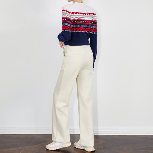 「高货wl」全新升级【铂金会员220/天猫289/差价69】(05213)洛诗琳加厚加绒糯米裤2025秋冬细条纹松紧腰显瘦直筒裤女 商品图1