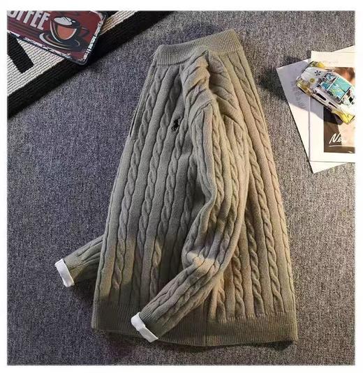 D121805秋冬季男士刺绣款半高领半拉链毛衣针织衫 商品图7