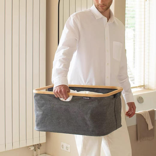 brabantia柏宾士可折叠洗衣篮家用布艺北欧风洗衣篮脏衣框 商品图0