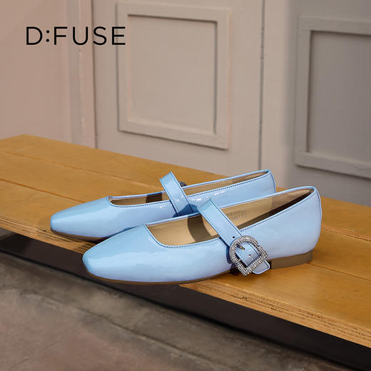Dfuse迪芙斯2026春季新款多巴胺色彩方头舒适软底玛丽珍单鞋DFE1111111 商品图4