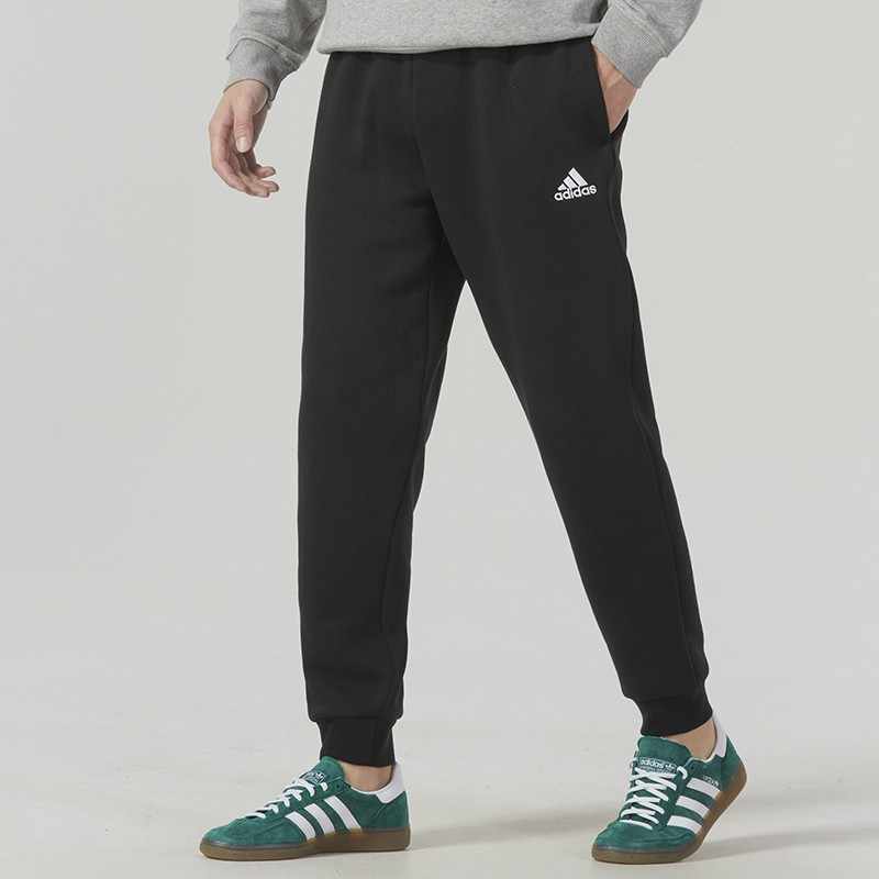 严选 | 阿迪达斯男子运动加绒保暖束脚裤长裤卫裤 IB4023 M-XL码