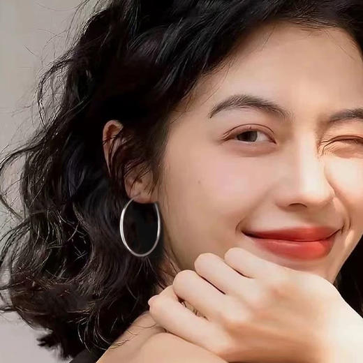 银针耳圈（40mm）大耳环耳坠纪念日百货158794656 商品图2