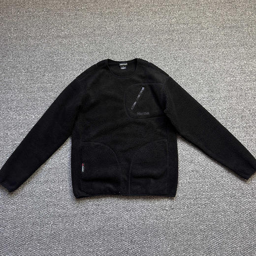 原单正品 MARMOT土拨鼠PolartecCompass男罗盘圆领抓绒衣户外保暖套头外套
颜色：黑色 灰色
尺码：S～XXL 商品图1