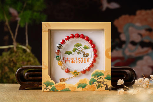 【宫里送福】五路财神·青松发财 朱砂手串 商品图5