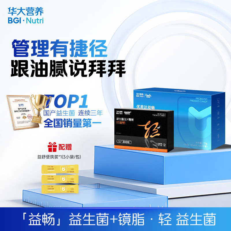 【益畅益生菌+镜脂·轻益生菌】王牌益生菌搭档，助力轻盈体质！