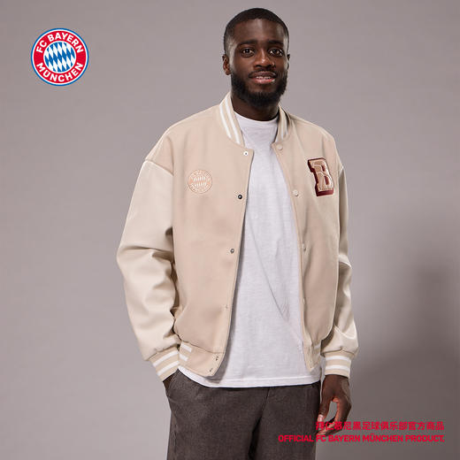 【官方正版】拜仁足球俱乐部丨米色棒球服秋冬新款外套时尚潮流 商品图4