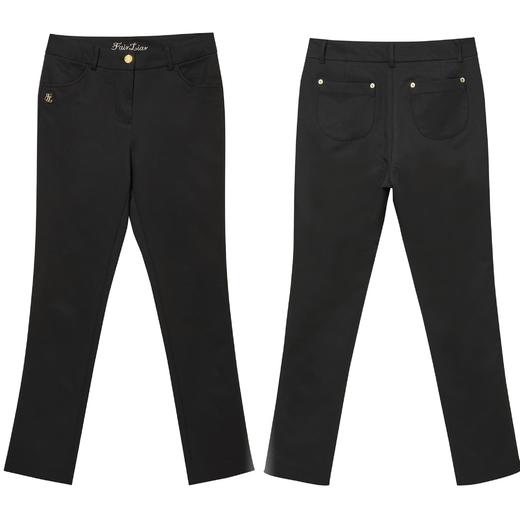 FL家女士三色经典LOGO版爆款长裤，版型一流，面料为春秋季稍厚面料！这款是目前他家最重工的一款裤子，裤腿徽章，腰部内里LOGO绣花，金色撞钉扣，无一不体现经典版的品质！ 商品图2