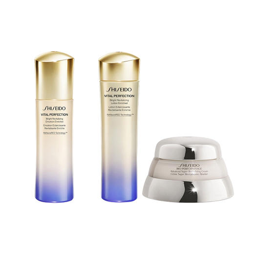 【保税】资生堂悦薇珀翡紧颜亮肤水乳滋润版+百优全新精纯乳霜（亮肤水150ml+乳液100ml+乳霜75ml)（独立包装） 商品图0