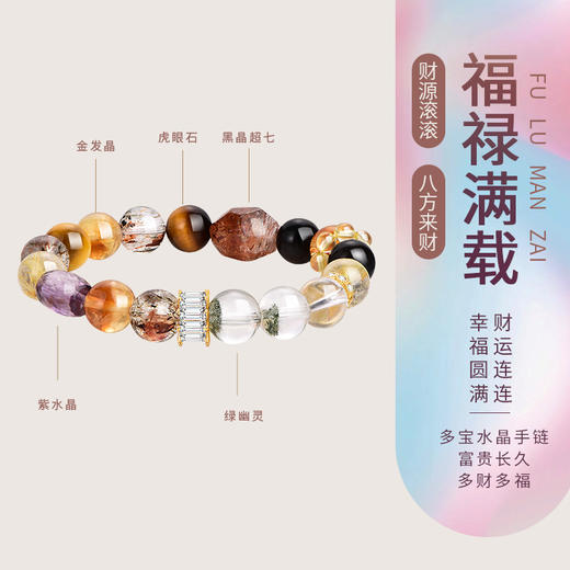 ISME水晶合集 红胶花白水晶紫水晶富贵招财黄水晶红玛瑙手串 单圈双圈三圈手链消磁碗 商品图0