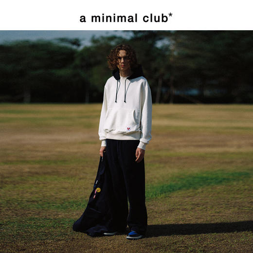 a minimal club【远红外发热】绵羊毛抓绒印花卫衣连帽保暖AM5BST04 商品图1
