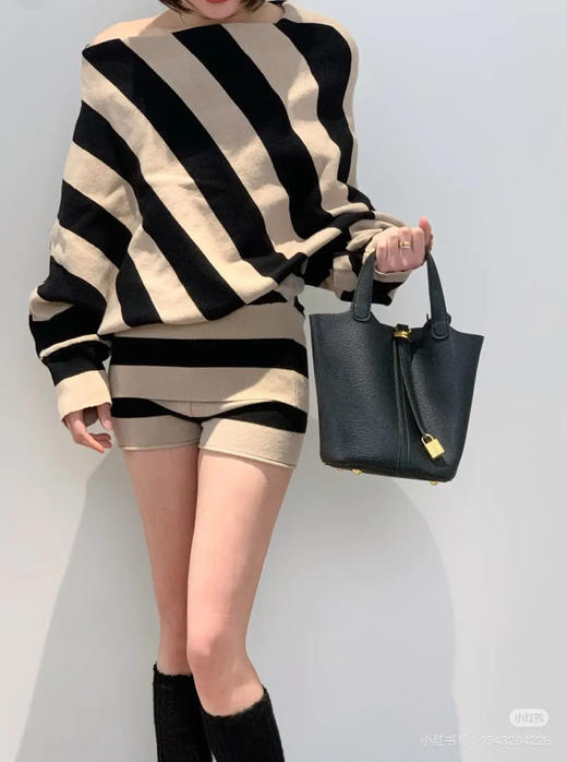 爱马仕 菜篮子18 Togo皮 黑金扣 手提包 商品图3