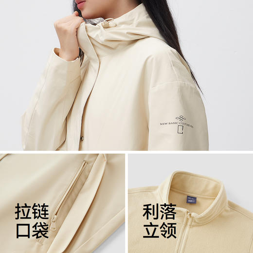 都市护身服|森马中国国家地理系列外套女春季三防防风夹克两件套 商品图3