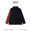SDSA男士秋冬新款痞帅男装撞色拼接纽扣装饰立领长袖T恤百搭时尚 商品缩略图4