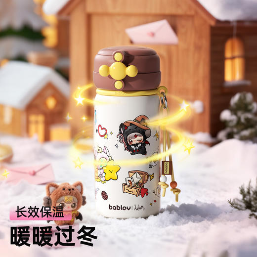 【Lulumi联名】bablov花伴森小精灵保温杯儿童女生吸管水杯高颜值新款杯子学生正品 商品图2