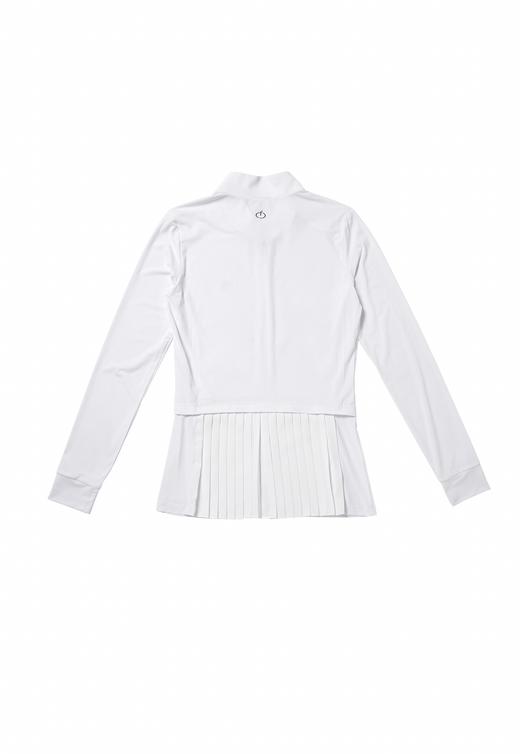 FL家新款女士薄款拉链外套来了！简简单单的拉链外套，后面配有褶皱尾摆，设计小巧思作为点睛之笔恰到好处，尽显女士的性感优雅曲线！搭配可以凸显身材的包臀短裙，是运动MM可以一键复制的穿搭参考！ 商品图3