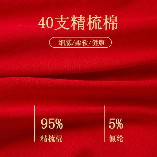 【GZ】无忧购【鸿运当‘红’】4条装儿童红色内裤男童本命年马年平角裤纯棉中大童宝宝男生短裤过年红（截单后3-5天发货) 商品图2