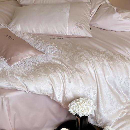 A类鎏金缎刺绣全棉磨毛四件套轻奢蝴蝶提花纯棉加厚被套床上用品 商品图3