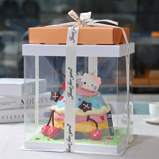 【可爱裙蛋糕】新鲜芒果与百利脆脆片夹心，有进口动物淡奶油和混合乳脂奶油可选 商品图3