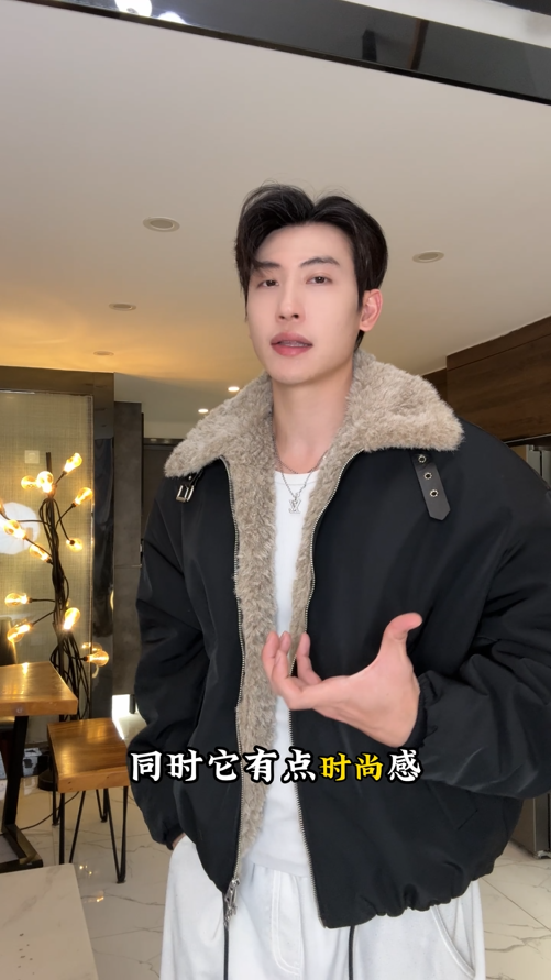 25Y321SDSA男士秋冬新款痞帅男装潮牌座山雕夹克外套百搭设计师时尚上衣