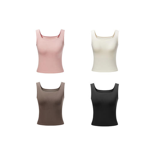 森马内衣女春季运动风健身背心式可外穿带胸垫美背纯色内搭宽肩带 商品图4