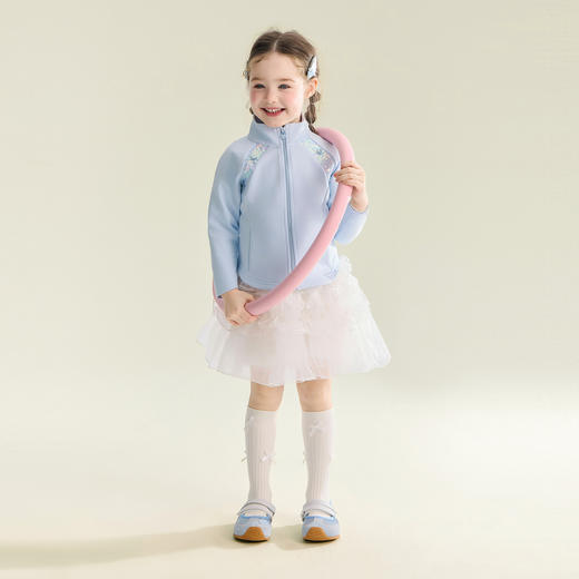 笛莎Deesha 童装女童半身裙2026春新款甜美蕾丝花边半身裙 商品图2