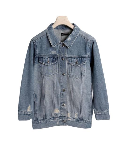 女款立体logo牛仔外套la009 商品图0