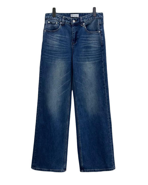 女款高腰直筒牛仔裤长裤la006 商品图0