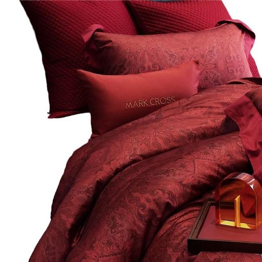 MARK CROSS 简欧式100支长绒棉纯棉床上四件套红色结婚房全棉备婚 商品图4
