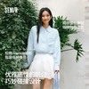 森马长袖衬衫女春中长款仿麻肌理oversize蕾丝2026新款松弛感衬衣 商品缩略图1