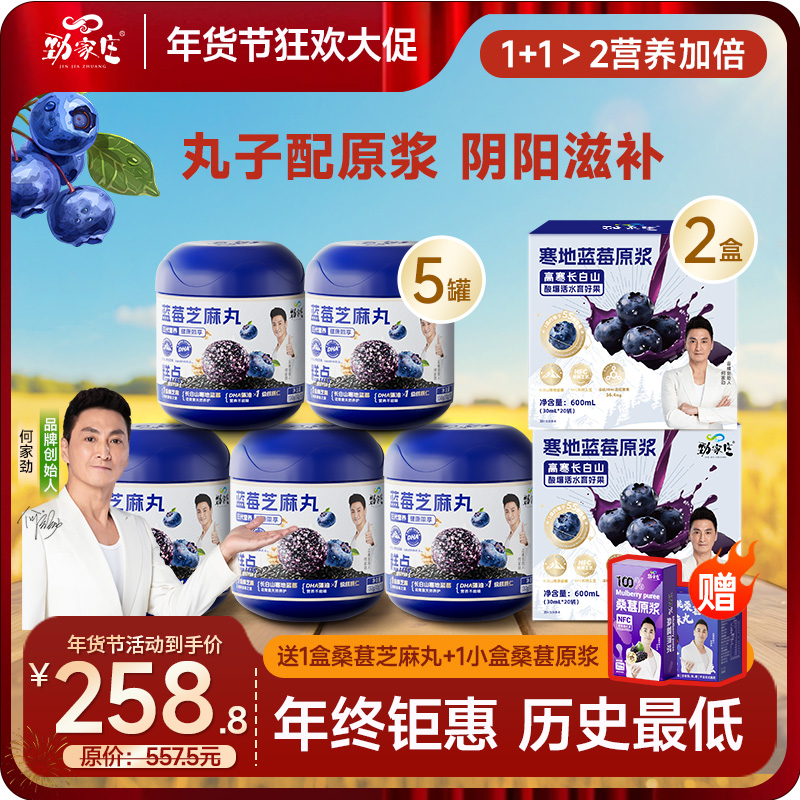 年货节爆款  蓝莓芝麻丸+蓝莓原浆福利组合